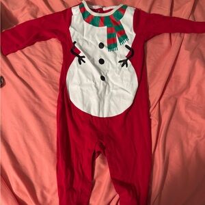 Carter's Red Snowman One Piece
